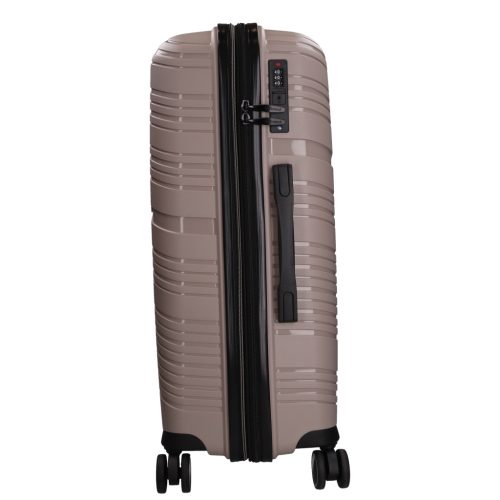 Benzi Malaga 5904 M szürke közepes méretű bővíthető bőrönd