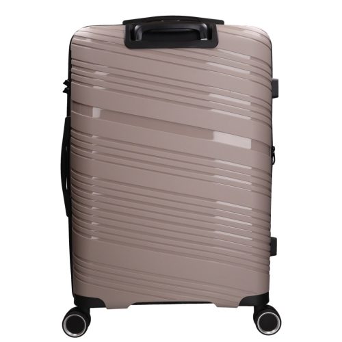 Benzi Malaga 5904 M szürke közepes méretű bővíthető bőrönd