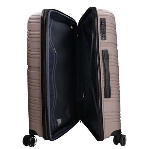 Benzi Malaga 5904 M szürke közepes méretű bővíthető bőrönd