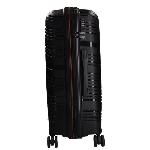 Benzi Malaga 5904 M fekete közepes méretű bővíthető bőrönd