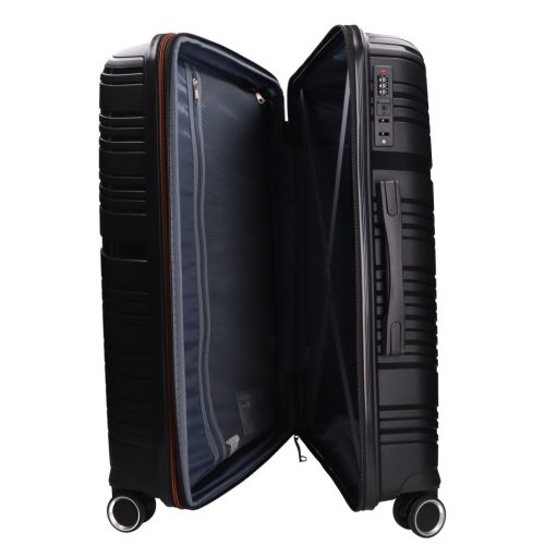 Benzi Malaga 5904 M fekete közepes méretű bővíthető bőrönd