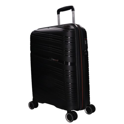 Benzi Malaga 5904 S fekete bővíthető kabinbőrönd