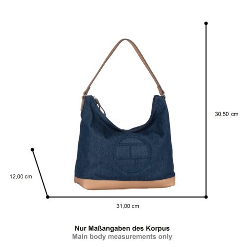 Tom Tailor női válltáska GILDA HOBO M 4966 - 214 farmer kék