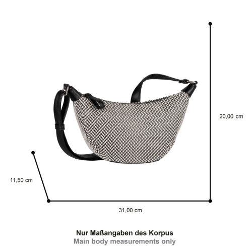 Tom Tailor női válltáska LIRIEL RAFFIA M 4890 - 060 fekete