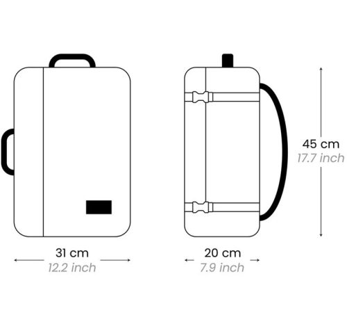 Cabinzero CZ171201 CLASSIC 36L - ABSOLUTE BLACK utazótáska/hátizsák