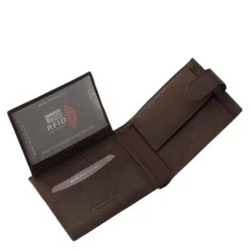 LA SCALA férfi bőr pénztárca RFID blokkolóval ADCR-03 barna