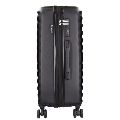 Benzi 5906 M fekete közepes méretű bővíthető bőrönd