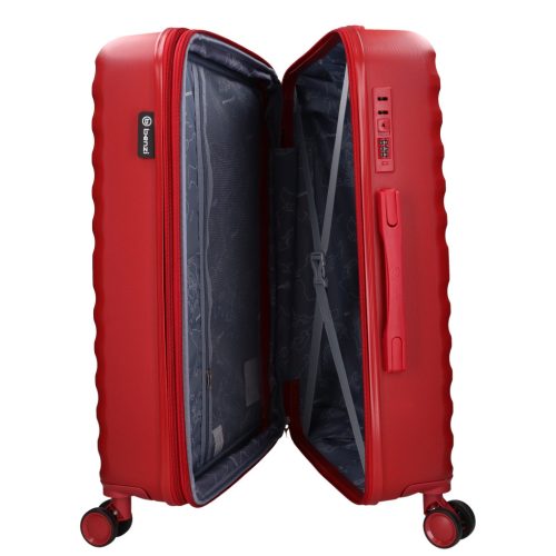 Benzi 5906 L piros nagy méretű bővíthető bőrönd