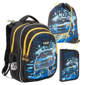 Budmil autós elsős iskolatáska szett