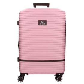 Benzi 5886 L pink nagy bővíthető bőrönd ABS