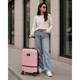 Benzi 5886 S pink bővíthető kabin bőrönd ABS