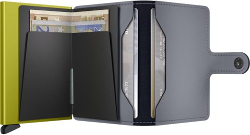Secrid Miniwallet Matte Grey & Lime automata kártyatartó 