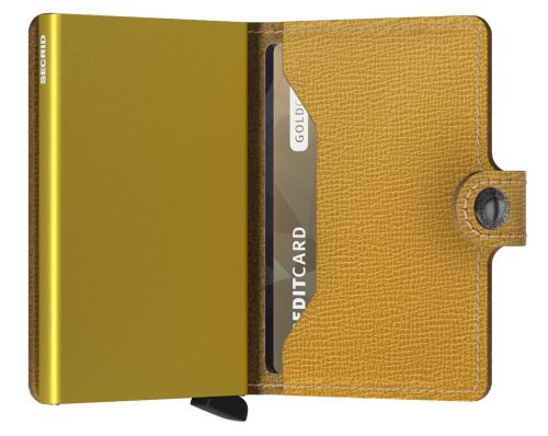 Secrid Miniwallet Crisple Ochre automata kártyatartó 