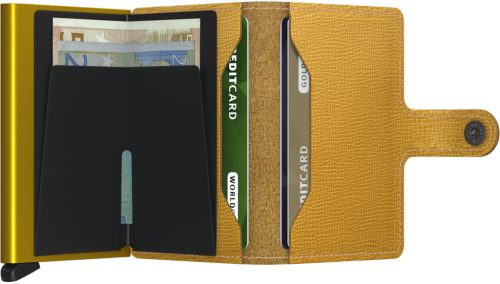 Secrid Miniwallet Crisple Ochre automata kártyatartó 