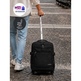   Travelite Kick Off 6922-01 fekete gurulós bővíthető kabinhátizsák