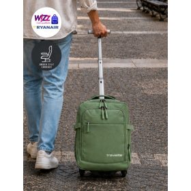  Travelite Kick Off 6922-80 zöld gurulós bővíthető kabinhátizsák