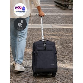   Travelite Kick Off 6922-04 antracit gurulós bővíthető kabinhátizsák
