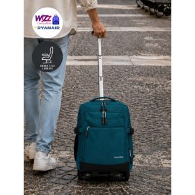   Travelite Kick Off 6922-22 petrol gurulós bővíthető kabinhátizsák