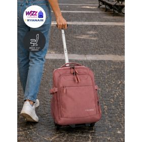   Travelite Kick Off 6922-14 rozé gurulós bővíthető kabinhátizsák