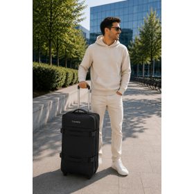   Travelite 8000258-87 Bolonia M fekete kicsi gurulós utazótáska