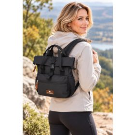 Travelite Basics fekete mini rollup hátizsák 96334-01