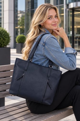 Tom Tailor női válltáska 010896 BECA ZIP SHOPPER L 4276 - 053 - kék