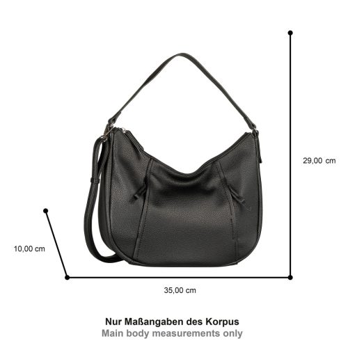 Tom Tailor női válltáska BECA HOBO TÁSKA M 4703 - 060 - fekete