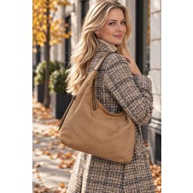 Tom Tailor női válltáska Aiana, Hobo Bag L, camel 012743