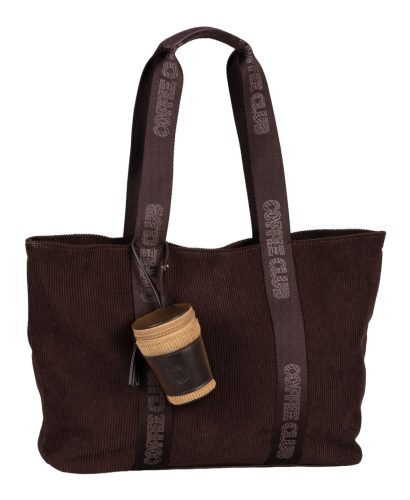 Tom Tailor női válltáska Cortini Zip Shopper L sötét barna
