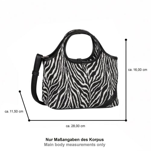 Tom Tailor női kézitáska 012955 LIDORA ZIP SHOPPER S 5131 - 061 - zebra