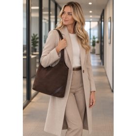 Tom Tailor női válltáska Lidora, Zip tote bag L barna