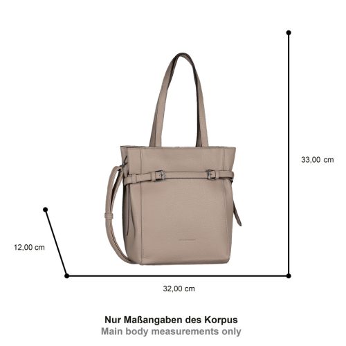 Tom Tailor női válltáska Sora, Zip shopper M, taupe