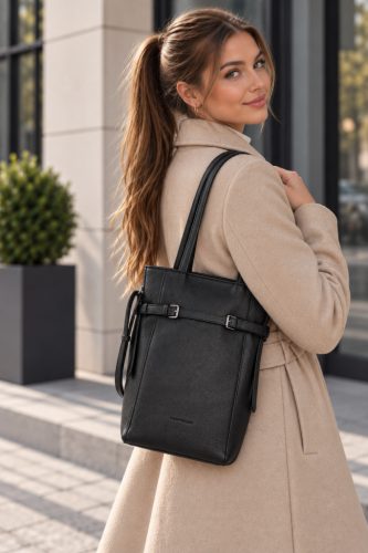 Tom Tailor női válltáska Sora, Zip shopper M, fekete