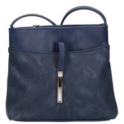 Karen D 099 kék virágos rostbőr női táska