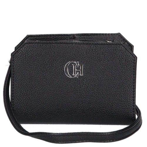 Táska Chiara M 811 Fekete rostbőr