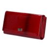 Kroko Mander J11-021 piros hátul kártyatartós lakk bőr női pénztárca