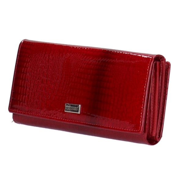 Kroko Mander J11-021 piros lakk bőr pénztárca