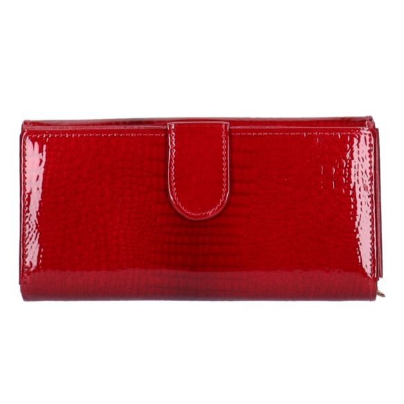 Kroko Mander J11-021 piros lakk bőr pénztárca