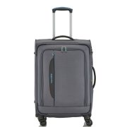   Travelite Crosslite M antracit 4 kerekű bővíthető közepes méretű bőrönd 