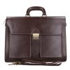 Aktatáska 1738 Bőr 3 rekeszes sötét barna nagy zseb