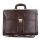 Aktatáska 1738 Bőr 3 rekeszes sötét barna nagy zseb