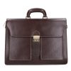 Aktatáska 1738 Bőr 3 rekeszes sötét barna nagy zseb