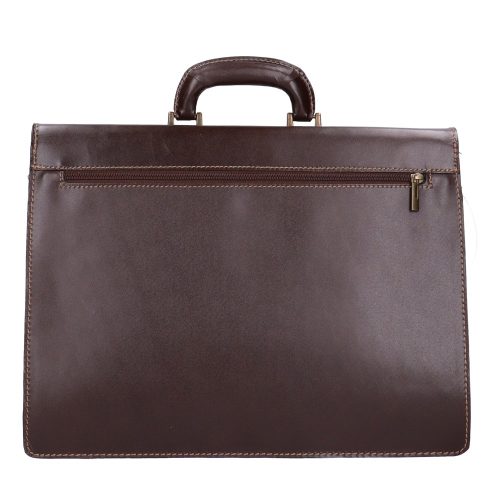 Aktatáska 1738 Bőr 3 rekeszes sötét barna nagy zseb