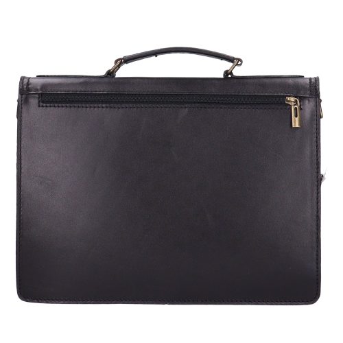 Aktatáska 1722 Bőr 2 rekeszes fekete kicsi