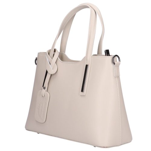 Olasz bőr 5136 bézs női kézitáska