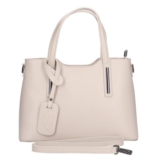 Olasz bőr 5136 bézs női kézitáska