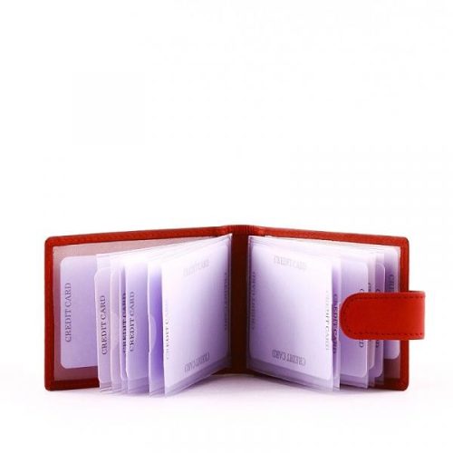 Sylvia Belmonte MS209 piros bőr női kártyatartó