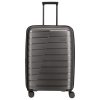 Travelite Air Base M antracit bővíthető közepes méretű bőrönd