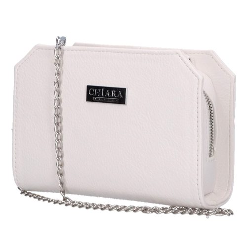 Chiara M 811 fehér rostbőr női alkalmi táska
