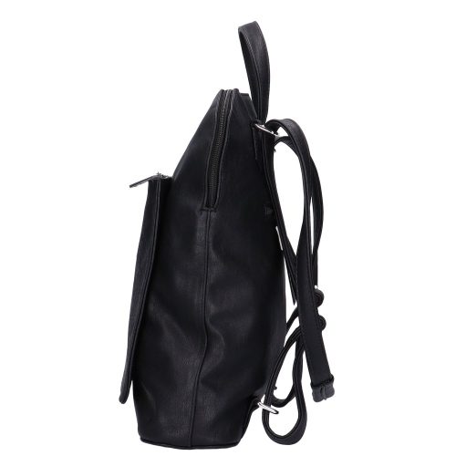 KAREN N 191 Fekete virág rostbőr női hátizsák